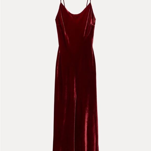 ZARA BLOGGER FAVORITE VELVET SLIP DRESS ZW COLLECTION - Picture 9 of 9